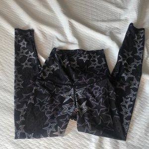High wasted star leggings (black, purple, white)